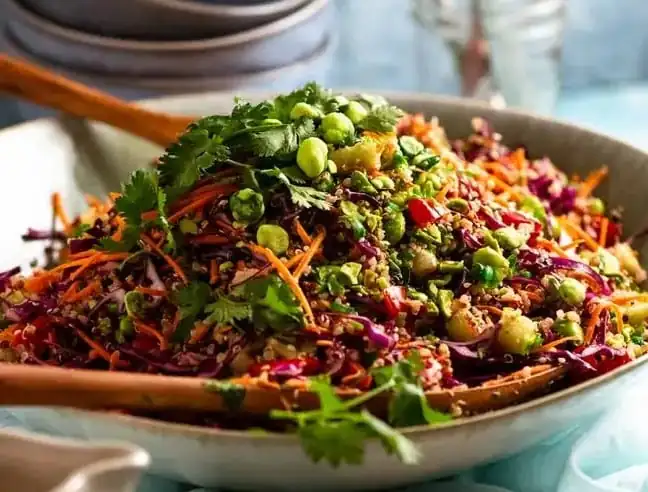 Bowl of quinoa salad.