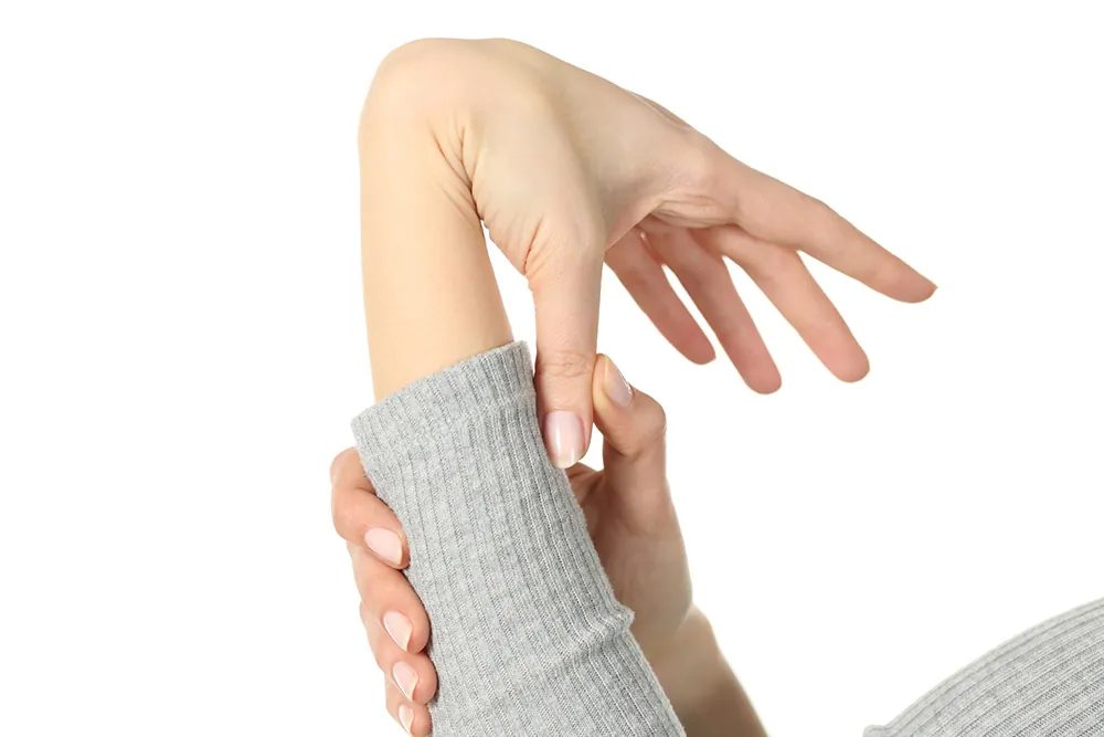 Hyper-mobility in the hand.